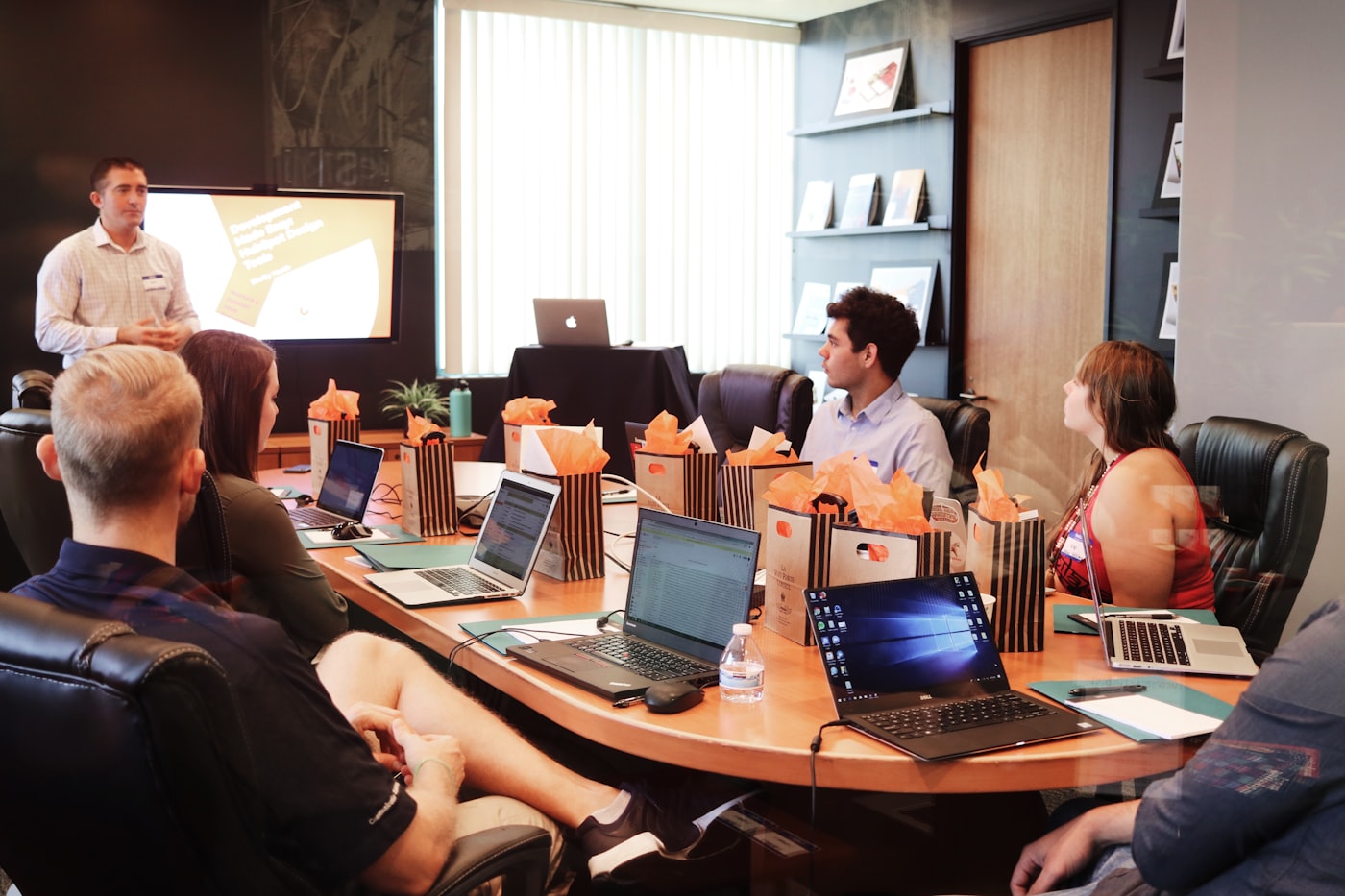 Team planning a practical business training roadmap