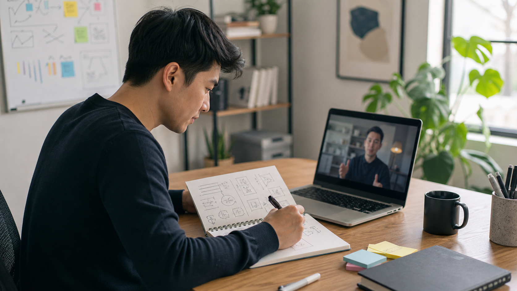 Founder preparing for a GrowthMentor mentor call
